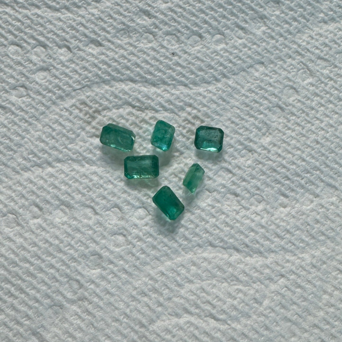 6 Stone Emerald Gemstone Parcel (Cushion + Emerald Cuts)
