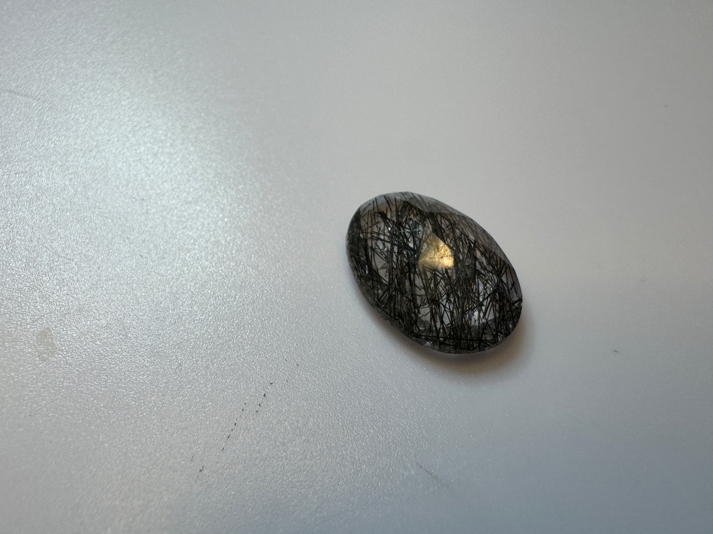 Oval Cut Black Rutilated Quartz Gemstone 16x12