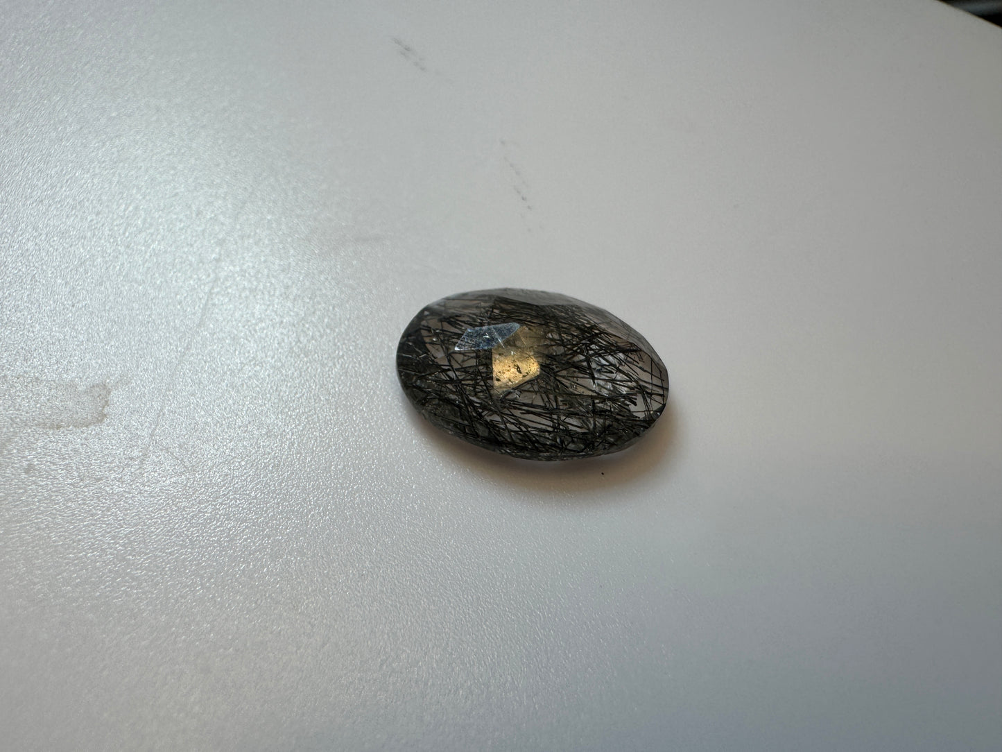 Oval Cut Black Rutilated Quartz Gemstone 16x12