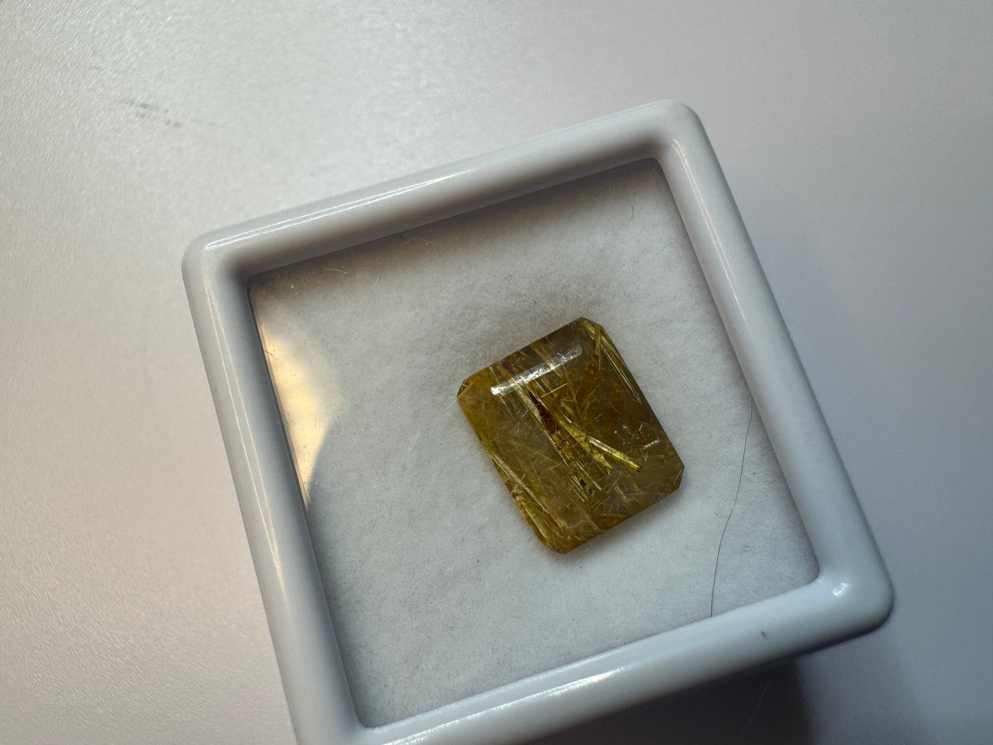 Emerald Cut Rutilated Quartz Gemstone