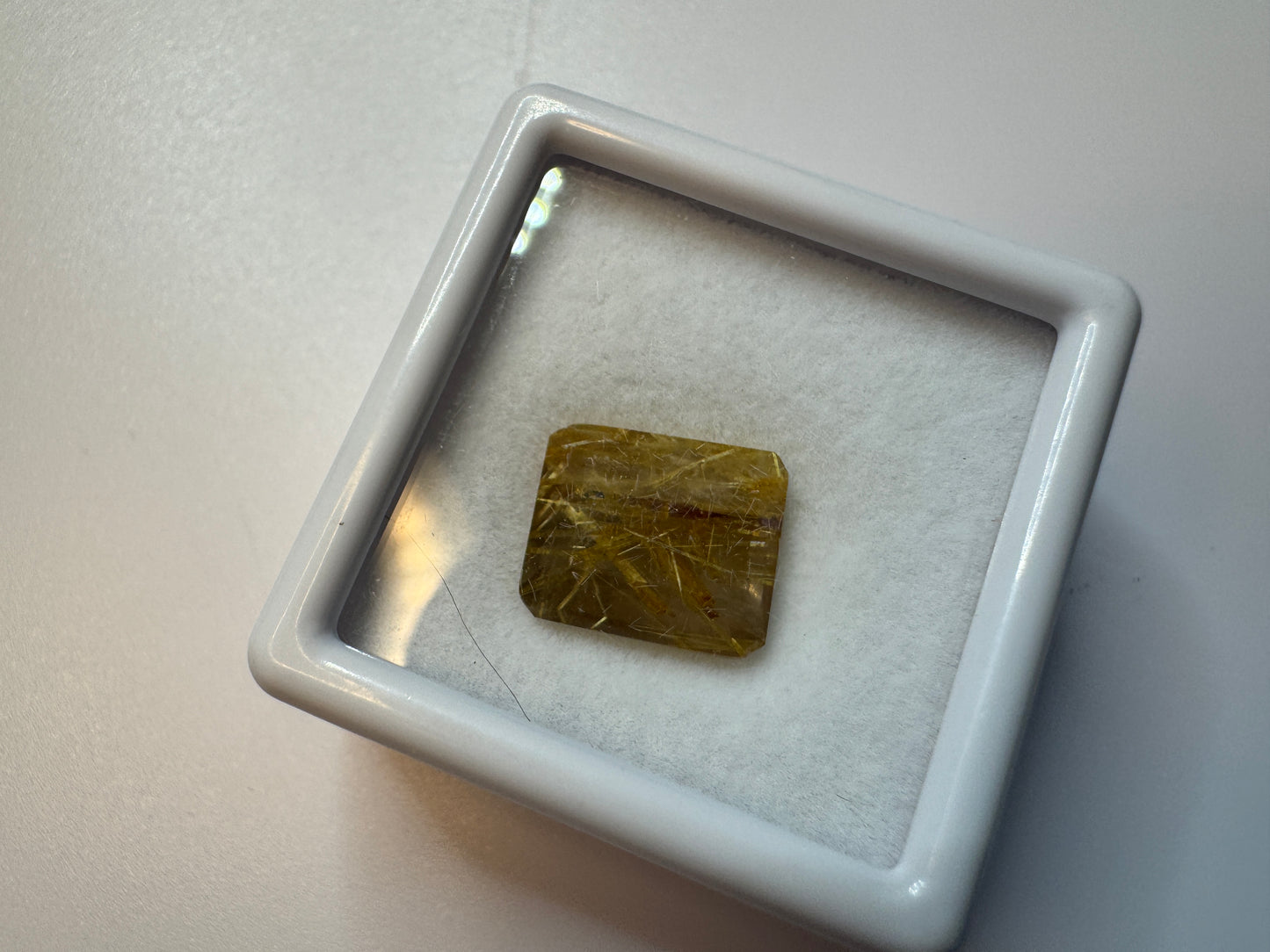 Emerald Cut Rutilated Quartz Gemstone