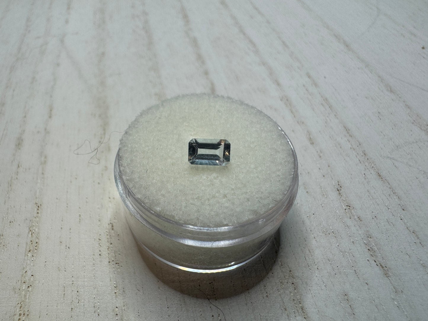 Dainty Emerald Cut Aquamarine (6x4mm, 0.5cts)