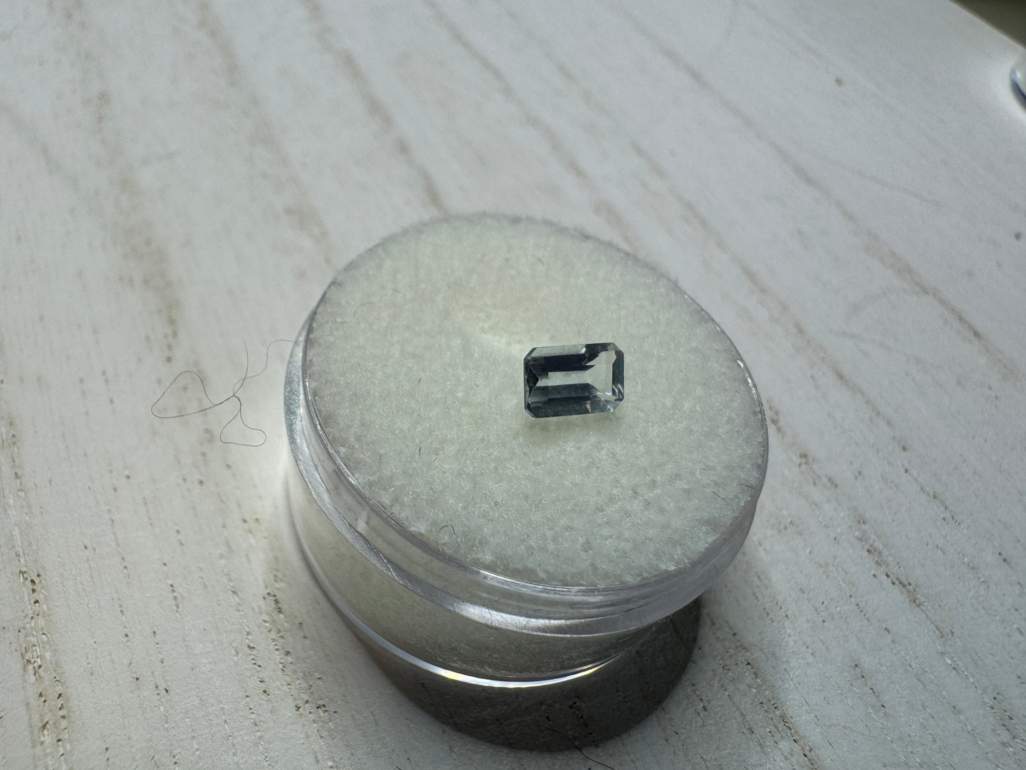 Dainty Emerald Cut Aquamarine (6x4mm, 0.5cts)