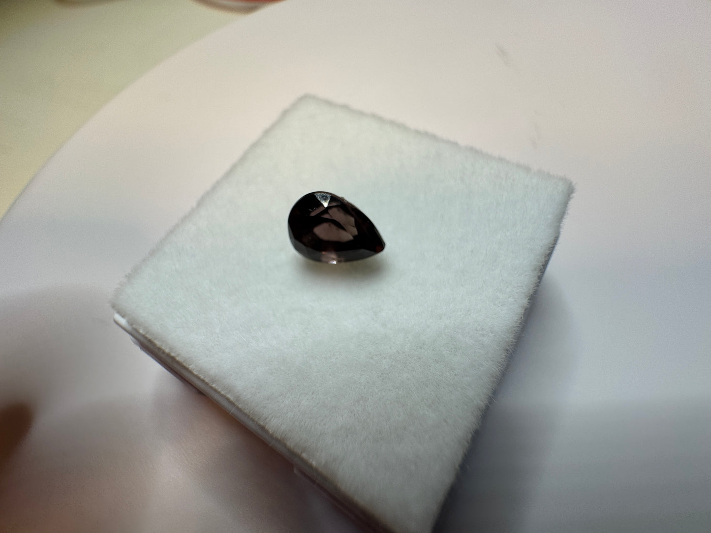 Pink and Purple Color Change Teardrop Shape Spinel (7x5mm, 1.1 carats)
