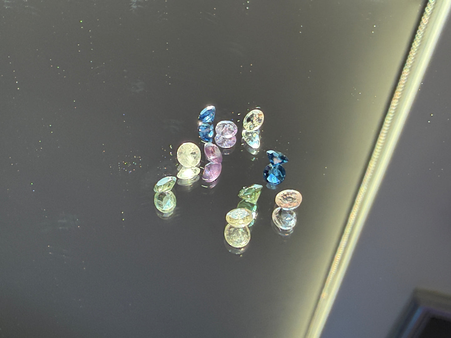 Multicolor Sapphire Parcel w/ 10 Round 3mm Sapphires