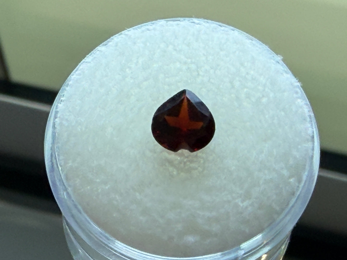 Natural Deep Red Garnet 1.10ct Heart Cut Gemstone – 6.5mm Faceted Collector Stone