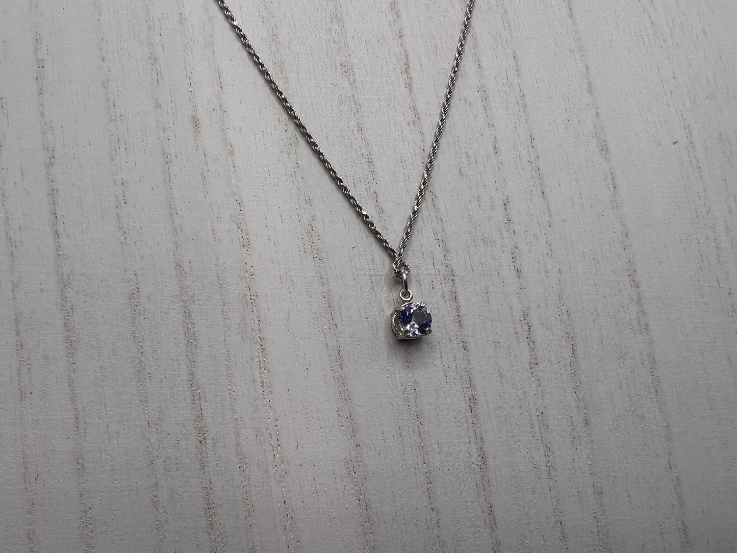 Stunning 1.3ct Tanzanite Pendant w/ 24" Sterling Silver Chain