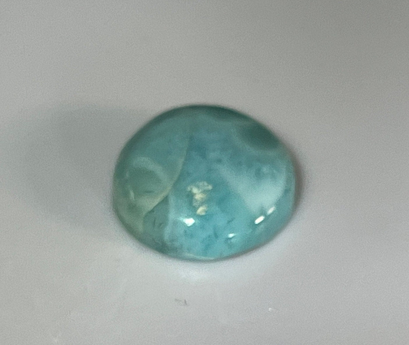 Larimar Polished Cabochon Gemstone 13mm Round