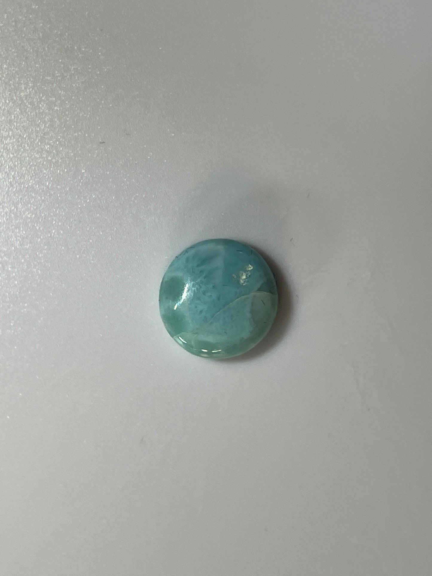 Larimar Polished Cabochon Gemstone 13mm Round
