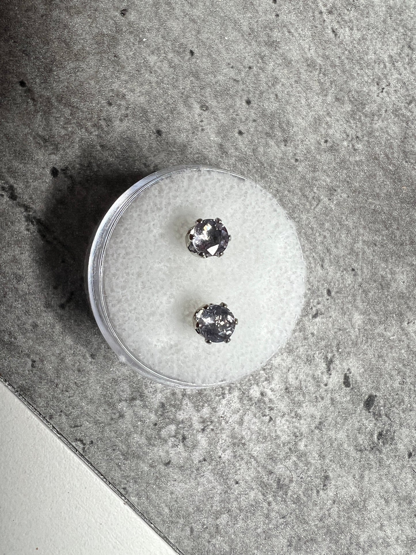 Light Blue & Purple Round Tanzanite 6-Prong Stud Earrings in Sterling Silver (2/3 total carat weight!)