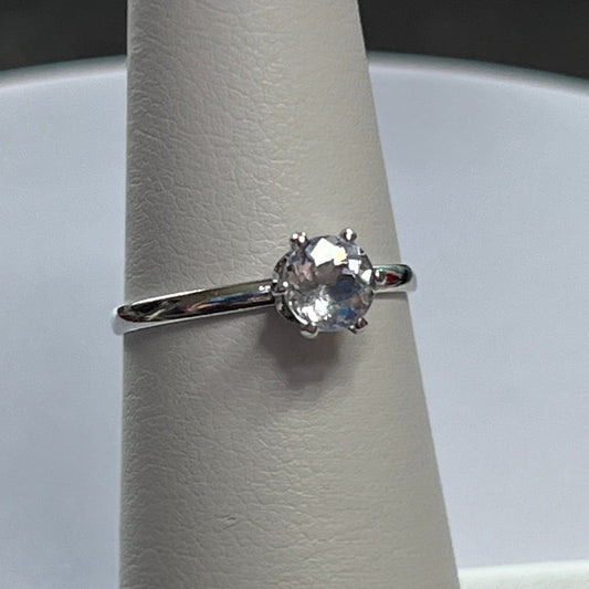 Cute Little Light Blue Tanzanite Ring in Sterling Silver (Size 5)