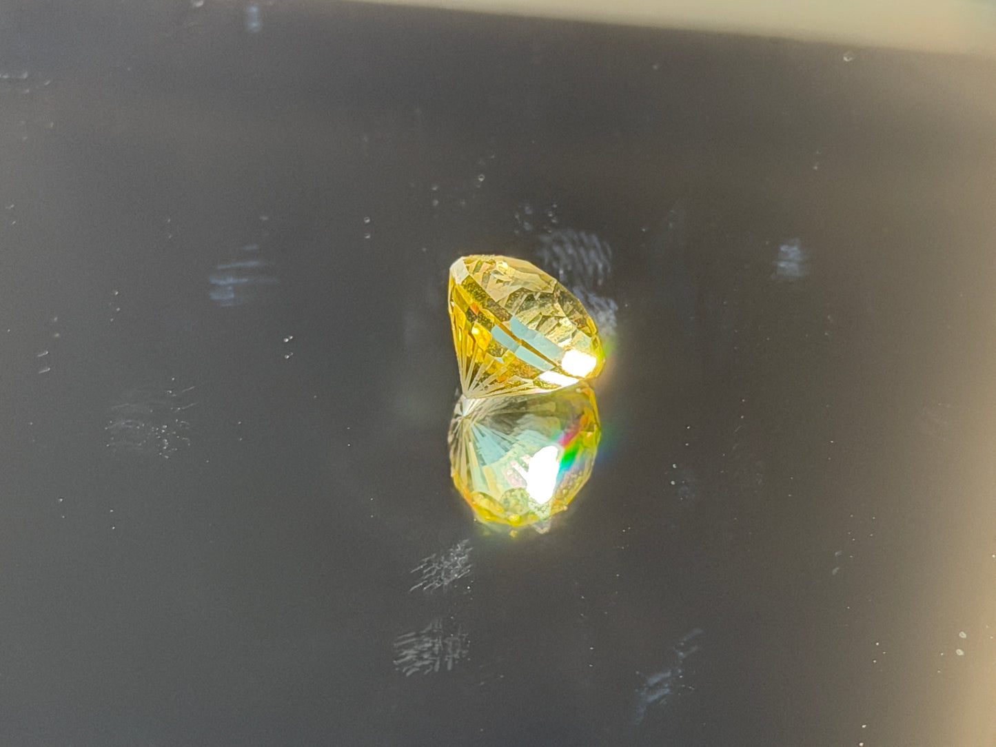 Round Fancy Cut Citrine Gemstone  (4.4 carats, ~10mm)