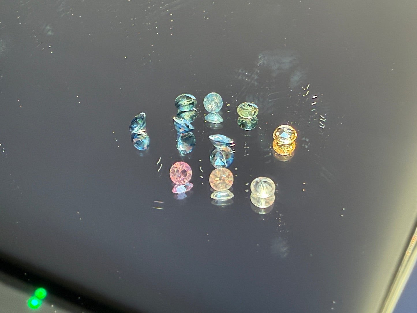 Multicolor Sapphire Parcel w/ 10 Round 3mm Sapphires (Blues, Greens and More!)