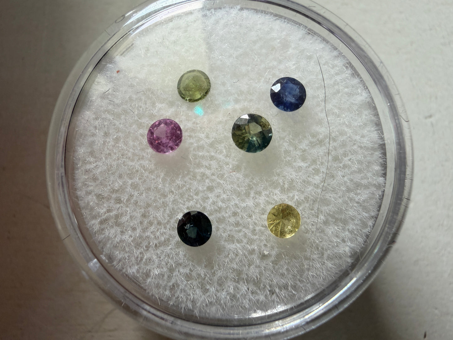 Multicolor Sapphire Parcel w/ 6 Stunning Round Stones!