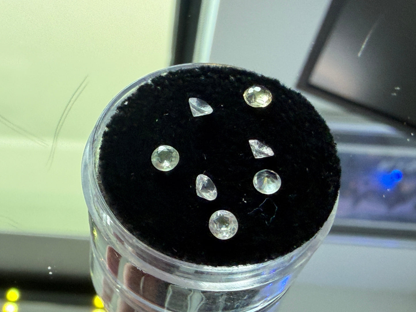 Multicolor Sapphire Parcel w/ 7 Clear and Light stones