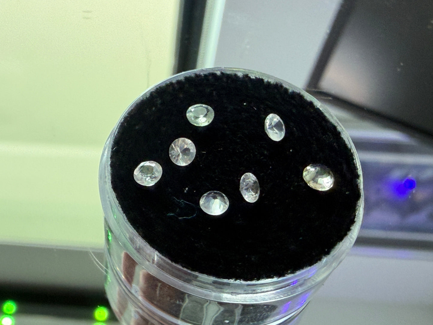 Multicolor Sapphire Parcel w/ 7 Clear and Light stones