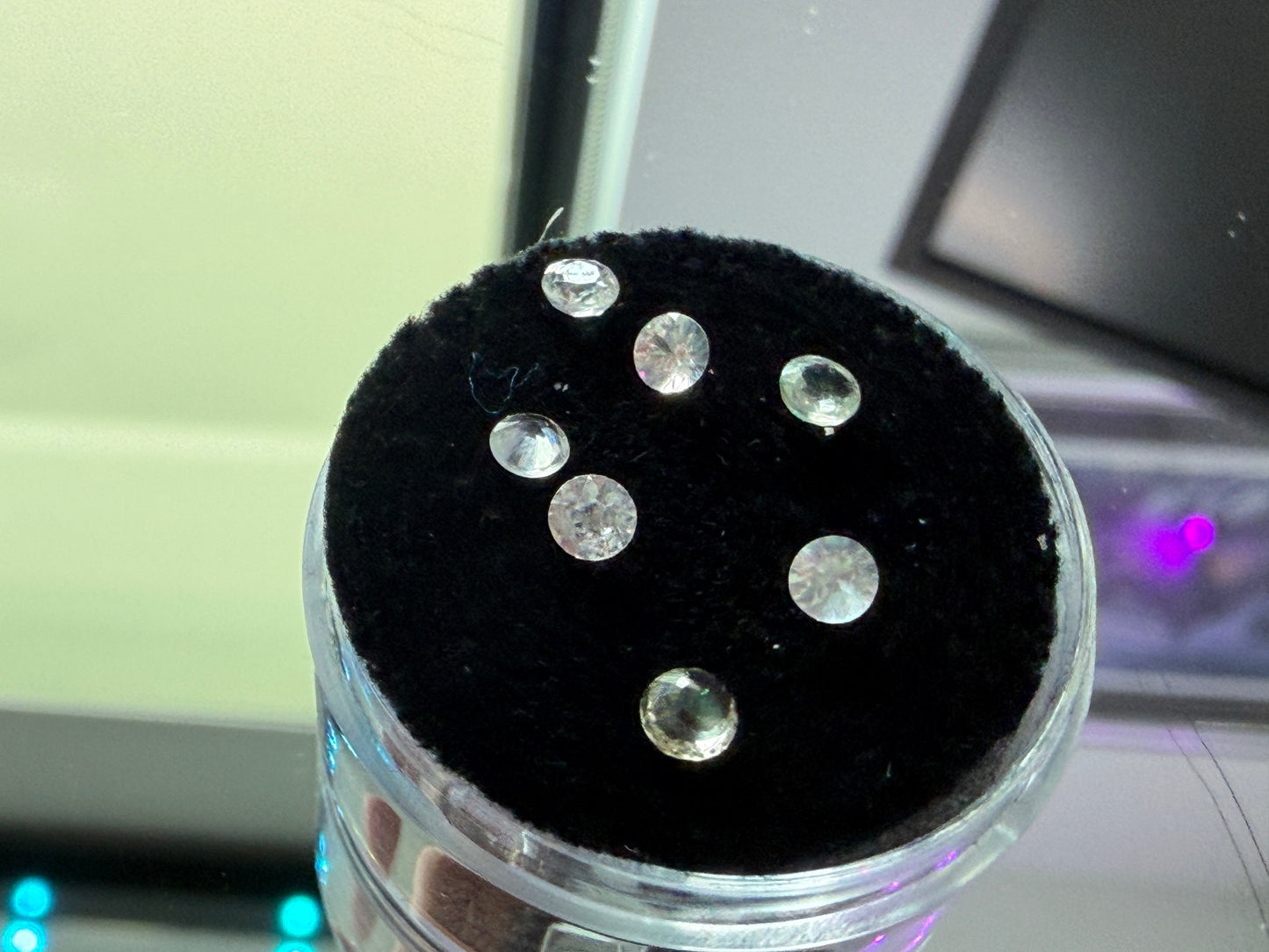 Multicolor Sapphire Parcel w/ 7 Clear and Light stones