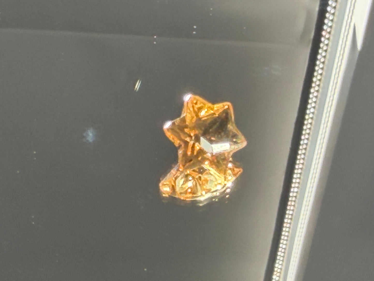 Unique 6 Point Star of David Shaped Citrine Gemstone  (4.8 carats, ~12mm)