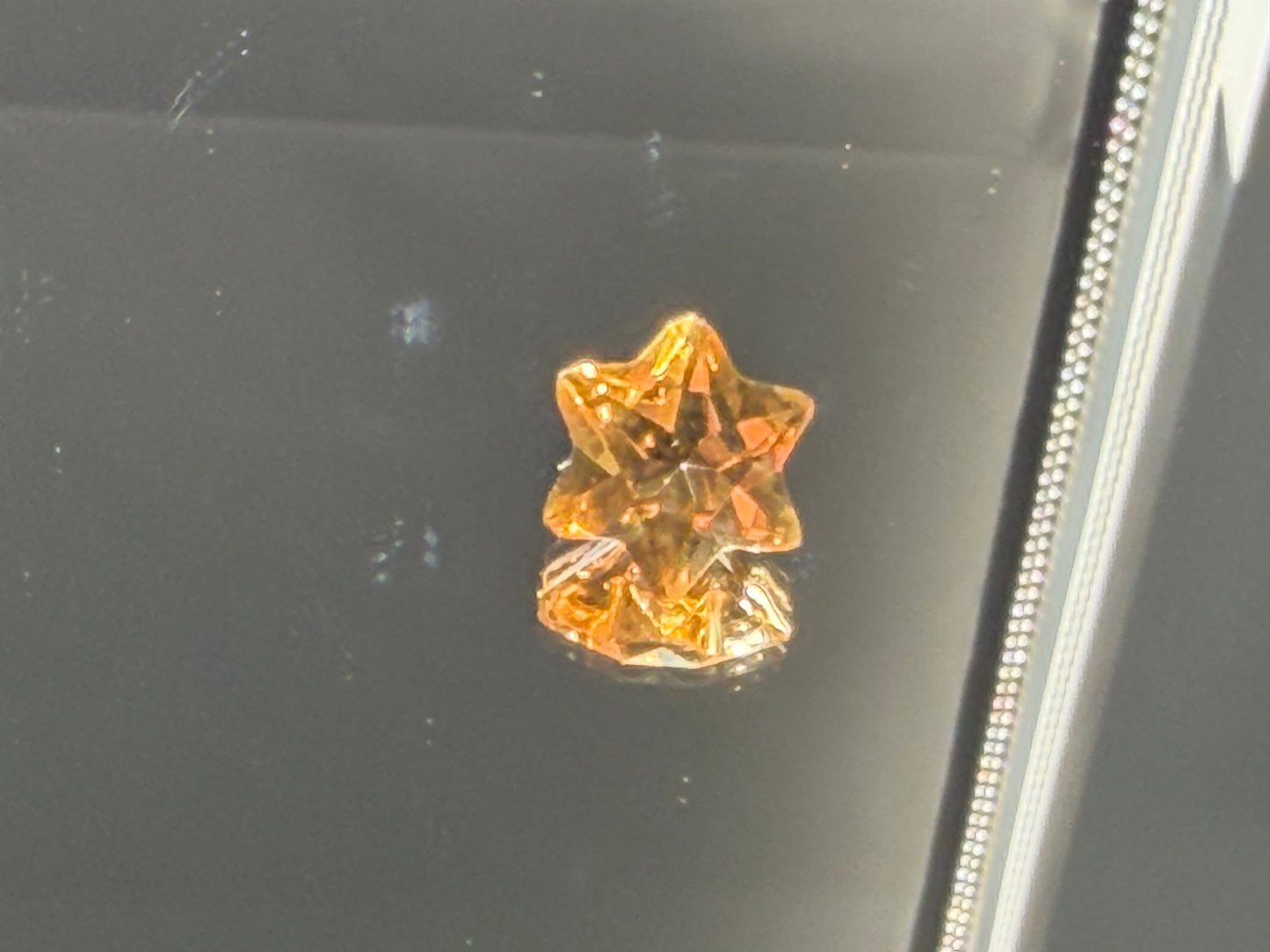 Unique 6 Point Star of David Shaped Citrine Gemstone  (4.8 carats, ~12mm)