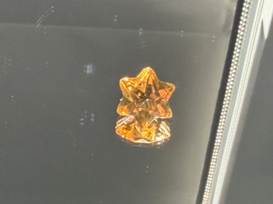 Unique 6 Point Star of David Shaped Citrine Gemstone  (4.8 carats, ~12mm)