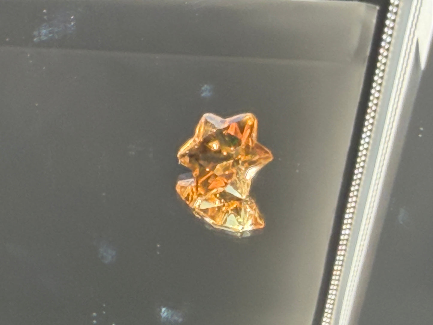 Unique 6 Point Star of David Shaped Citrine Gemstone  (4.8 carats, ~12mm)