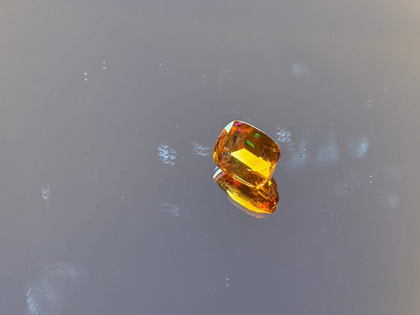 Cushion Fancy Cut Citrine Gemstone  (4.4 carats, ~11x8.5mm)