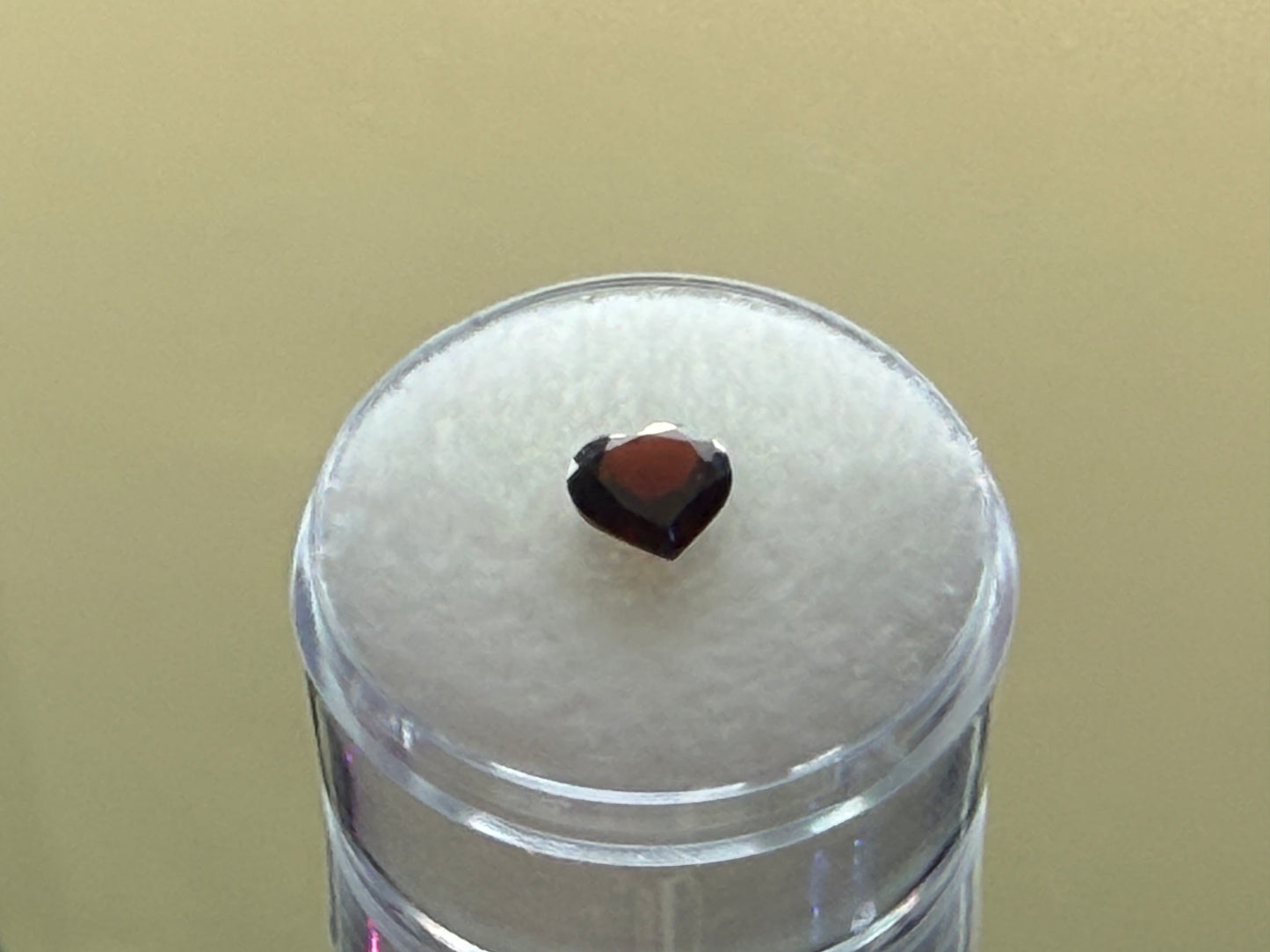 Natural Deep Red Garnet 1.10ct Heart Cut Gemstone – 6.5mm Faceted Collector Stone