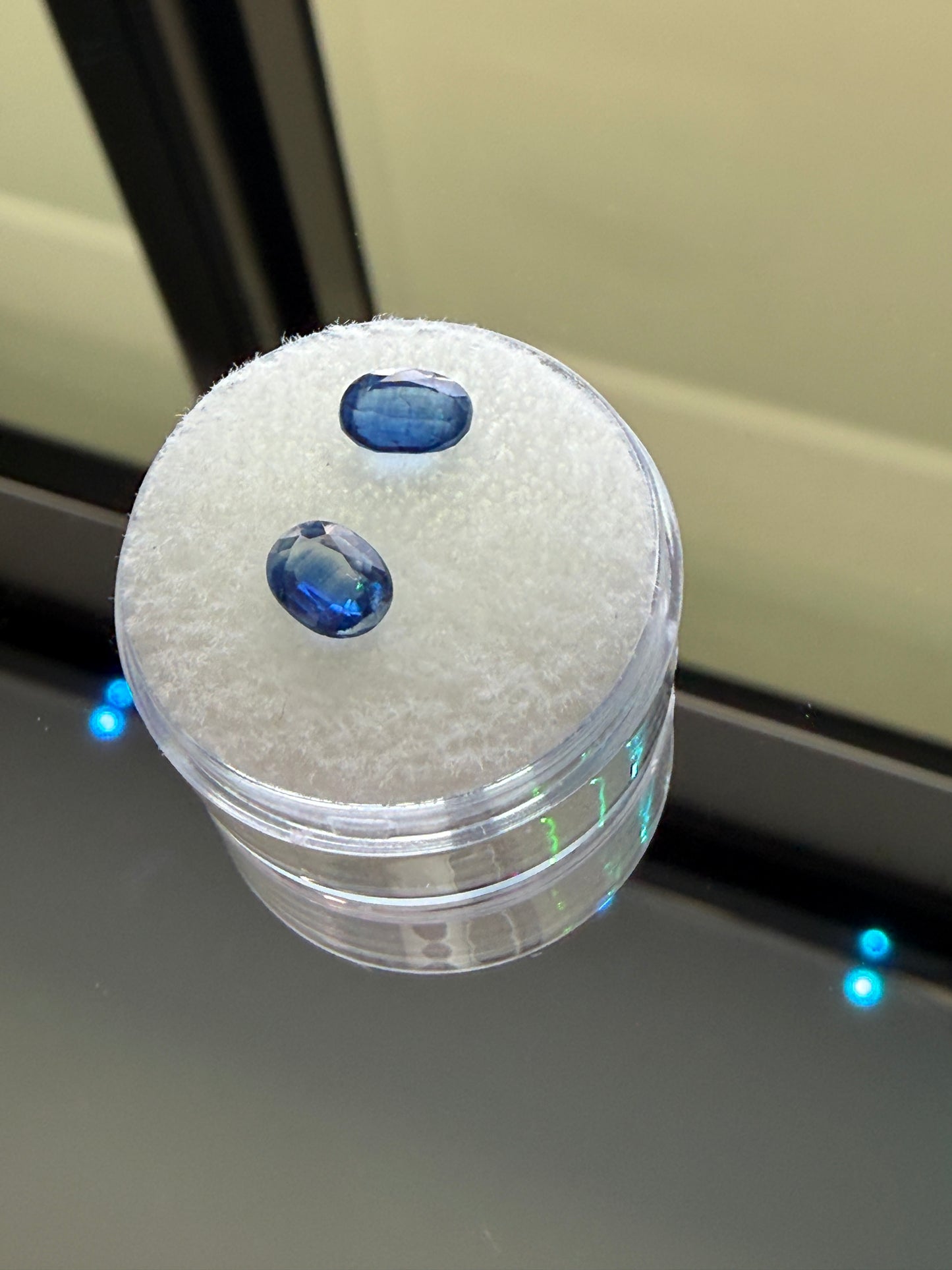 2.10ct Natural Blue Kyanite Matching Pair – 7x5mm Oval Faceted Gemstones for Earrings