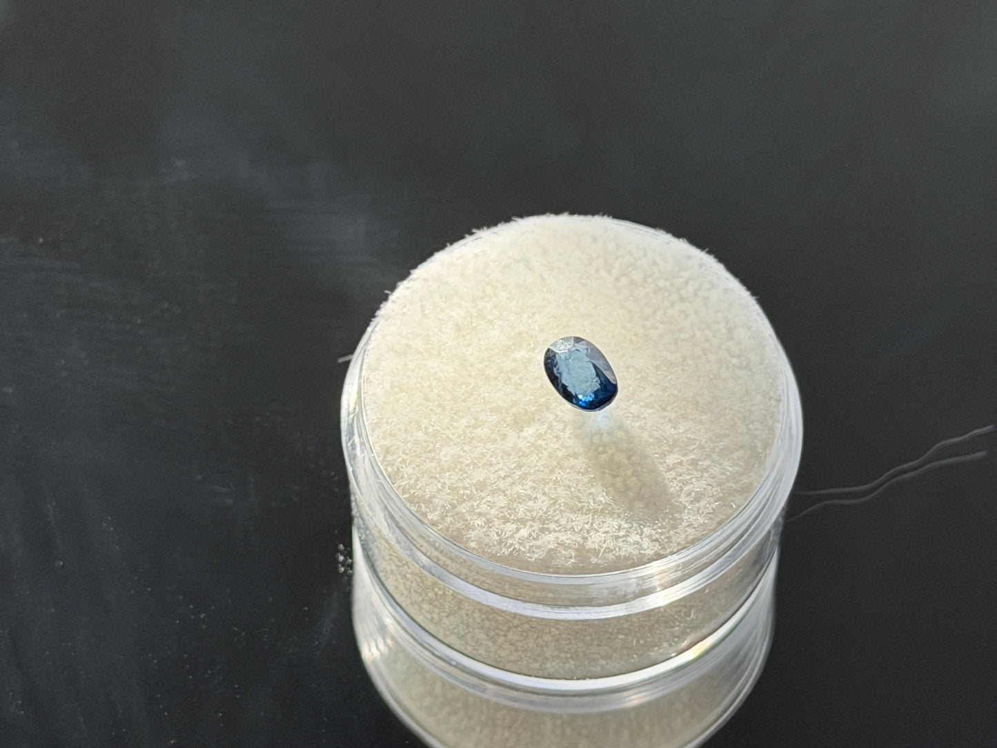 0.66ct Natural Blue Sapphire – 6x4mm Oval Faceted Gemstone for Jewelry Making