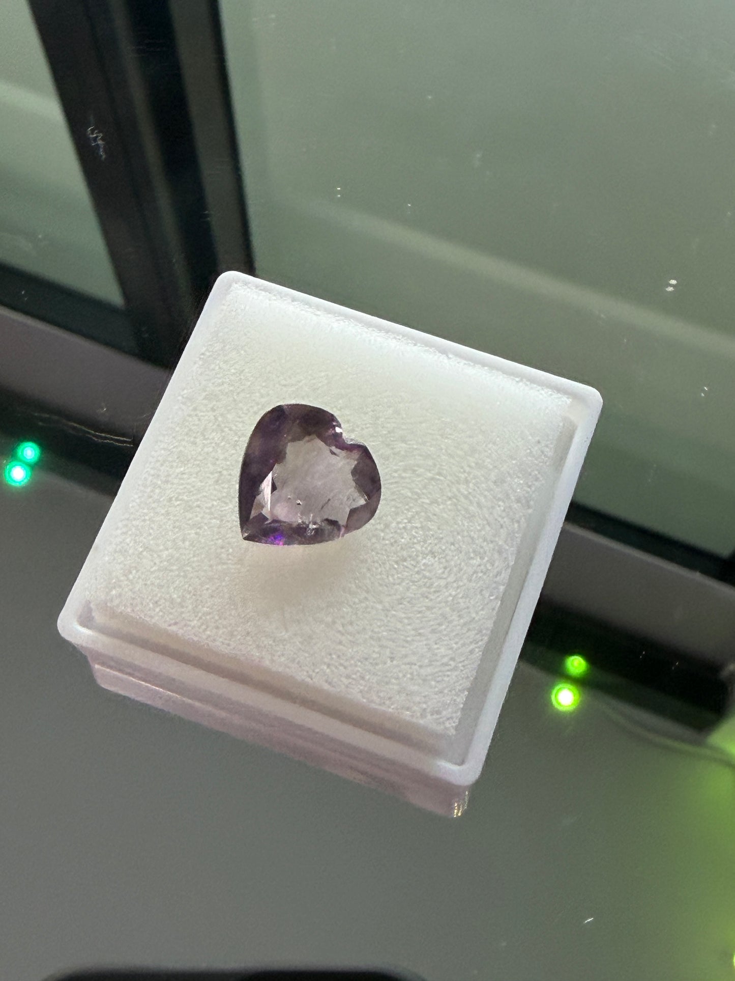 6.40ct Natural Amethyst – 14mm Heart Cut Faceted Purple Gemstone for Jewelry or Collection