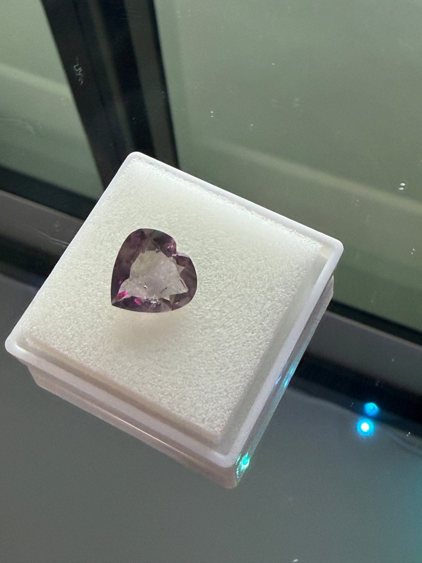 6.40ct Natural Amethyst – 14mm Heart Cut Faceted Purple Gemstone for Jewelry or Collection