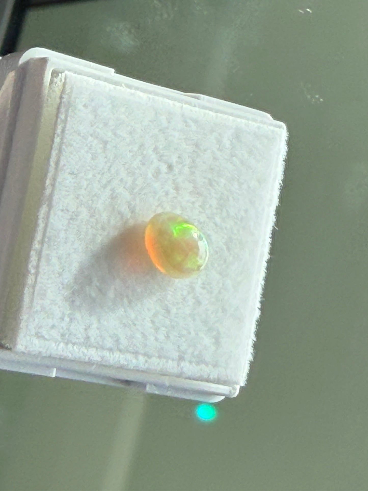 Natural Ethiopian Opal 0.65ct Oval Cabochon • 7x5mm • Honey Fire Opal