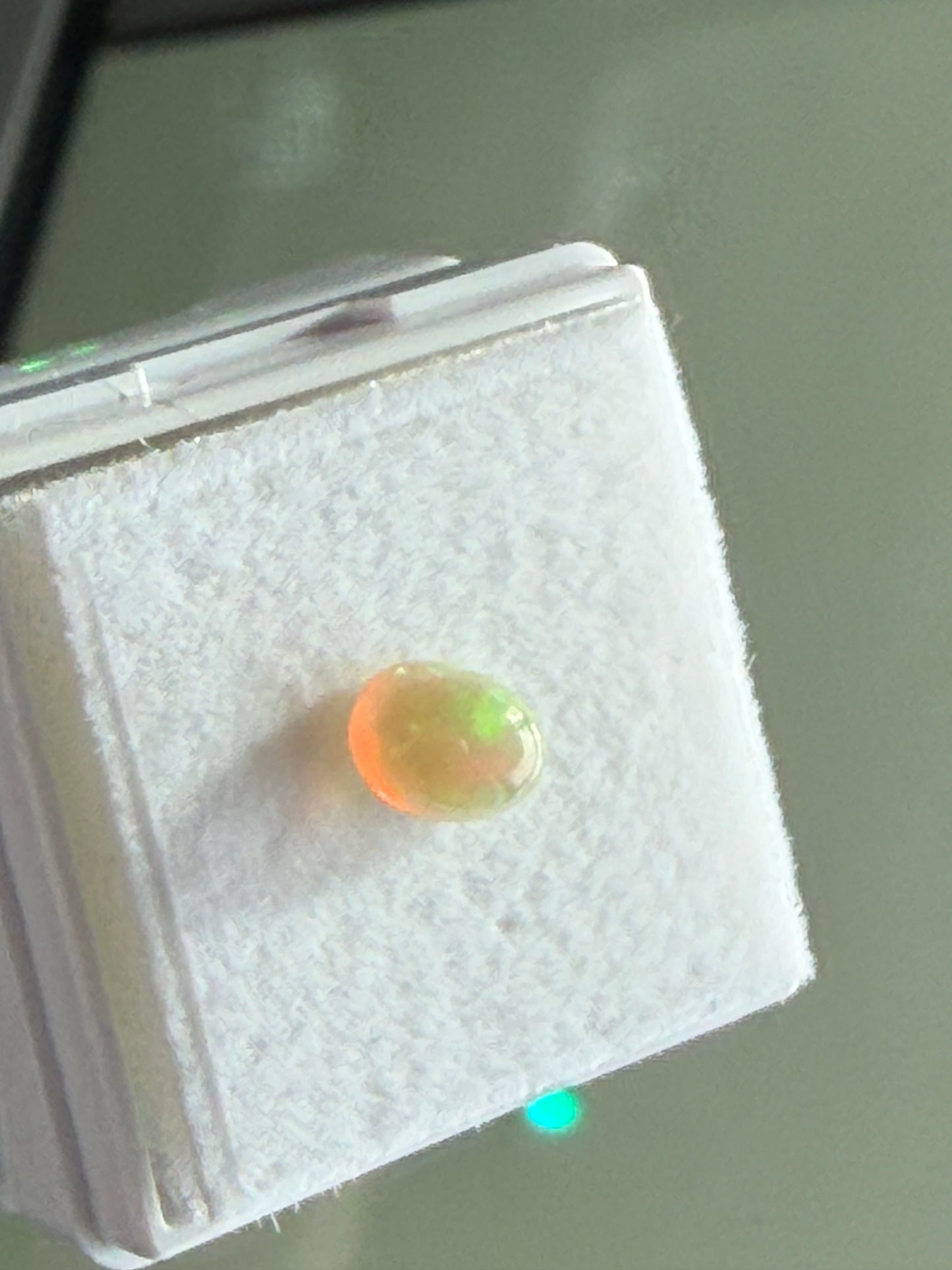 Natural Ethiopian Opal 0.65ct Oval Cabochon • 7x5mm • Honey Fire Opal
