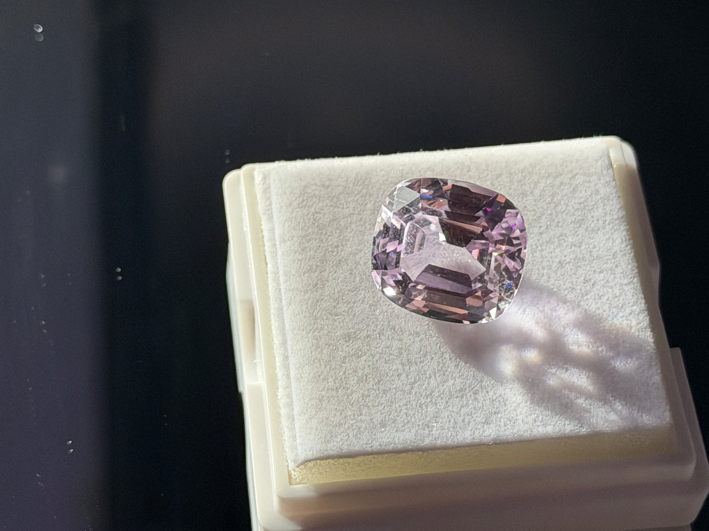 Natural Kunzite 15.6ct Cushion Cut • 14x13mm • Pink Spodumene Gemstone