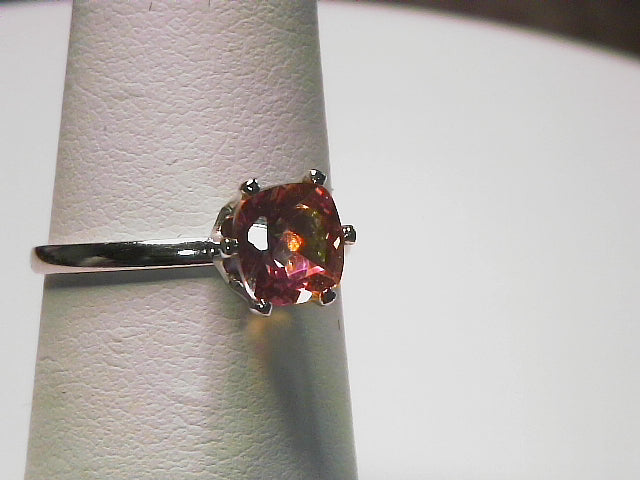 Rich and Beautiful Peach Topaz Ring (Size 5)