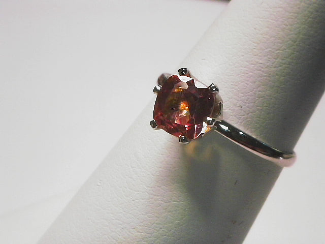 Rich and Beautiful Peach Topaz Ring (Size 5)
