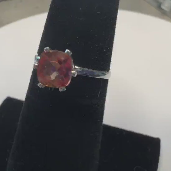 Peach Topaz Solitaire Ring (0.75ct)