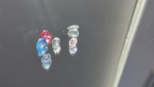 Multicolor Sapphire Parcel w/ 6 Gorgeous Pear Shapes (including a Ruby!)