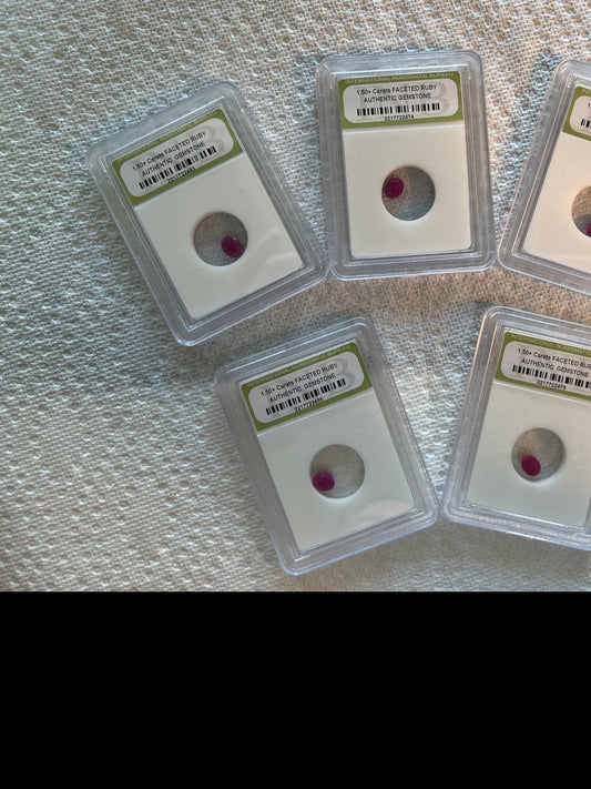 Sealed Collectable Ruby Gemstones