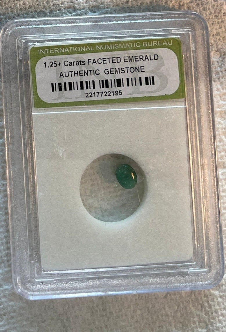Natural Faceted Emerald Gemstone - Sealed Collectors Piece!