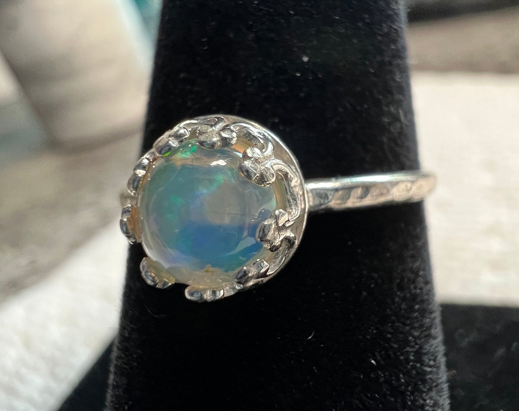 Ethiopian Opal Ring - tons of colors!