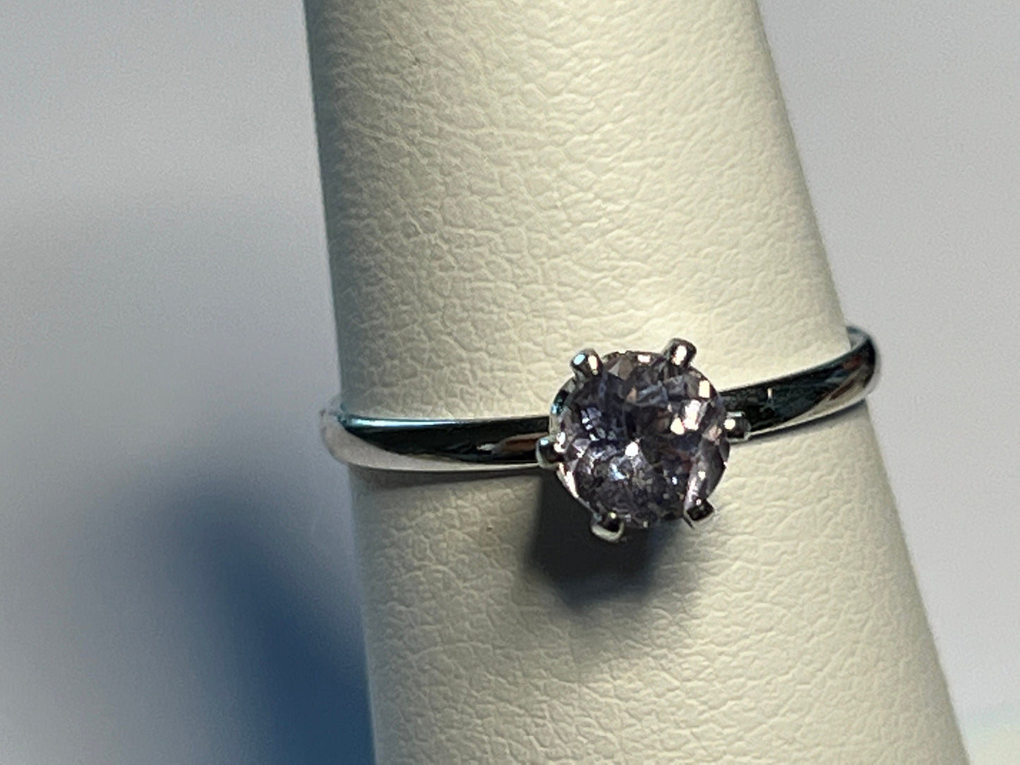 Eye Catching Dainty Tanzanite Solitaire Ring (1/3 ct, Size 5)