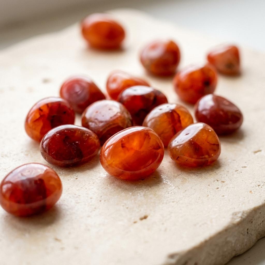 Carnelian gemstone specimen