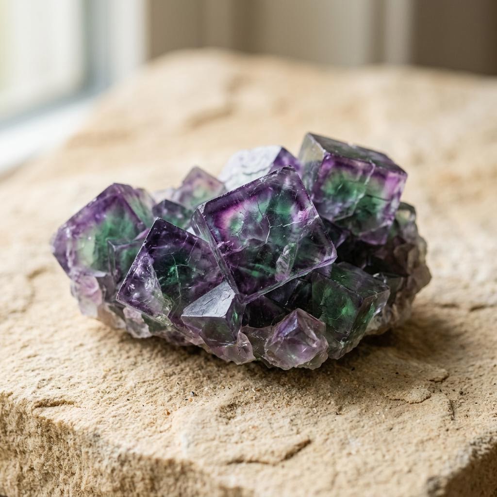 Fluorite gemstone specimen