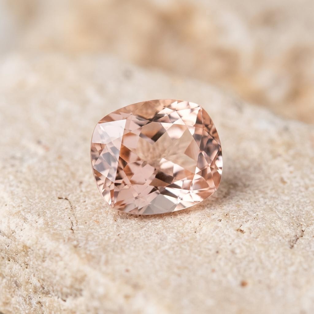 Morganite gemstone specimen