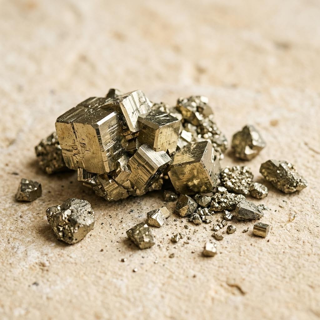Pyrite gemstone specimen